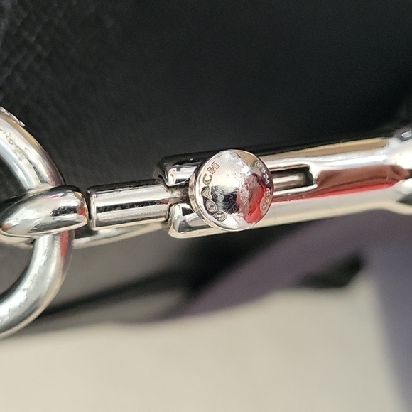 Coach Black Coated Leather Metropolitan Laptop Bag w Crossbody Strap - Picture 8 of 16